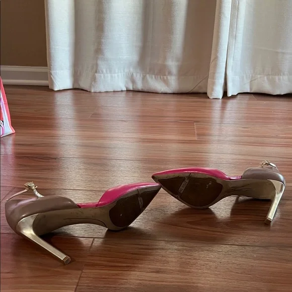 Nine West Women’s Pink Pointed-Toe Ankle-Strap Heels - Picture 5 of 8